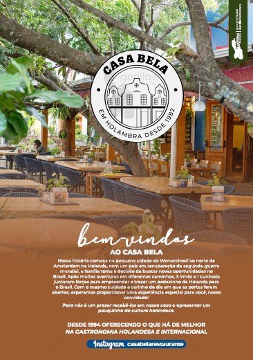 cardápio personalizado do casa bela, holambra sp, produzido pela gorillaz creative menu