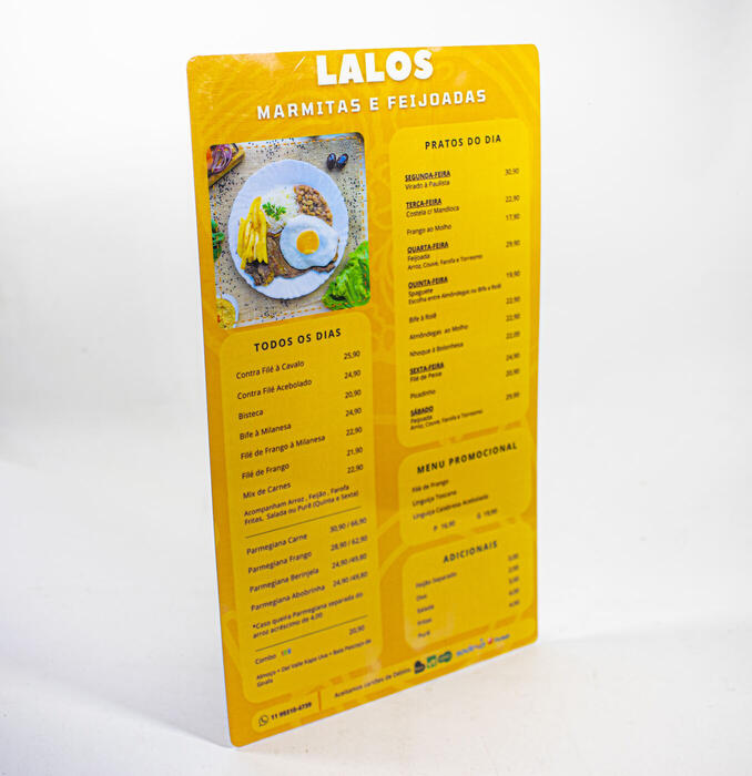 cardápio de lalo 5 — lalo 5